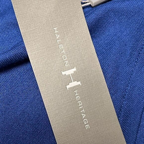 Halston Heritage Blue Long Sleeve Dress - Picture 9 of 11